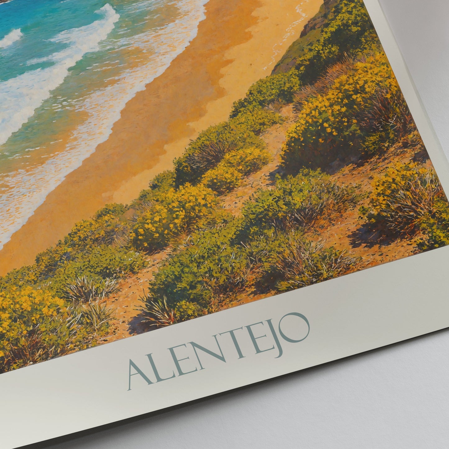 Alentejo Coast Travel Poster | Portugal Beach Print | Vibrant European Wall Art | Coastal Decor Gift