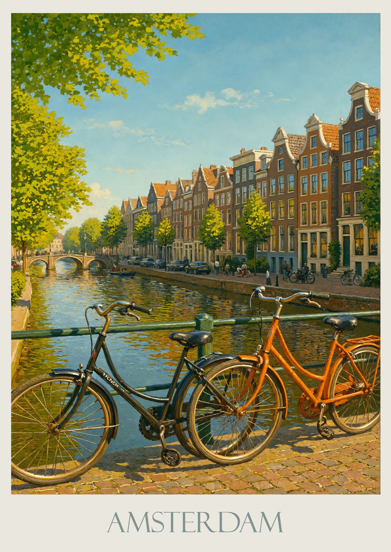 Amsterdam Travel Print ~ Netherlands Travel Poster | Vacation Gift