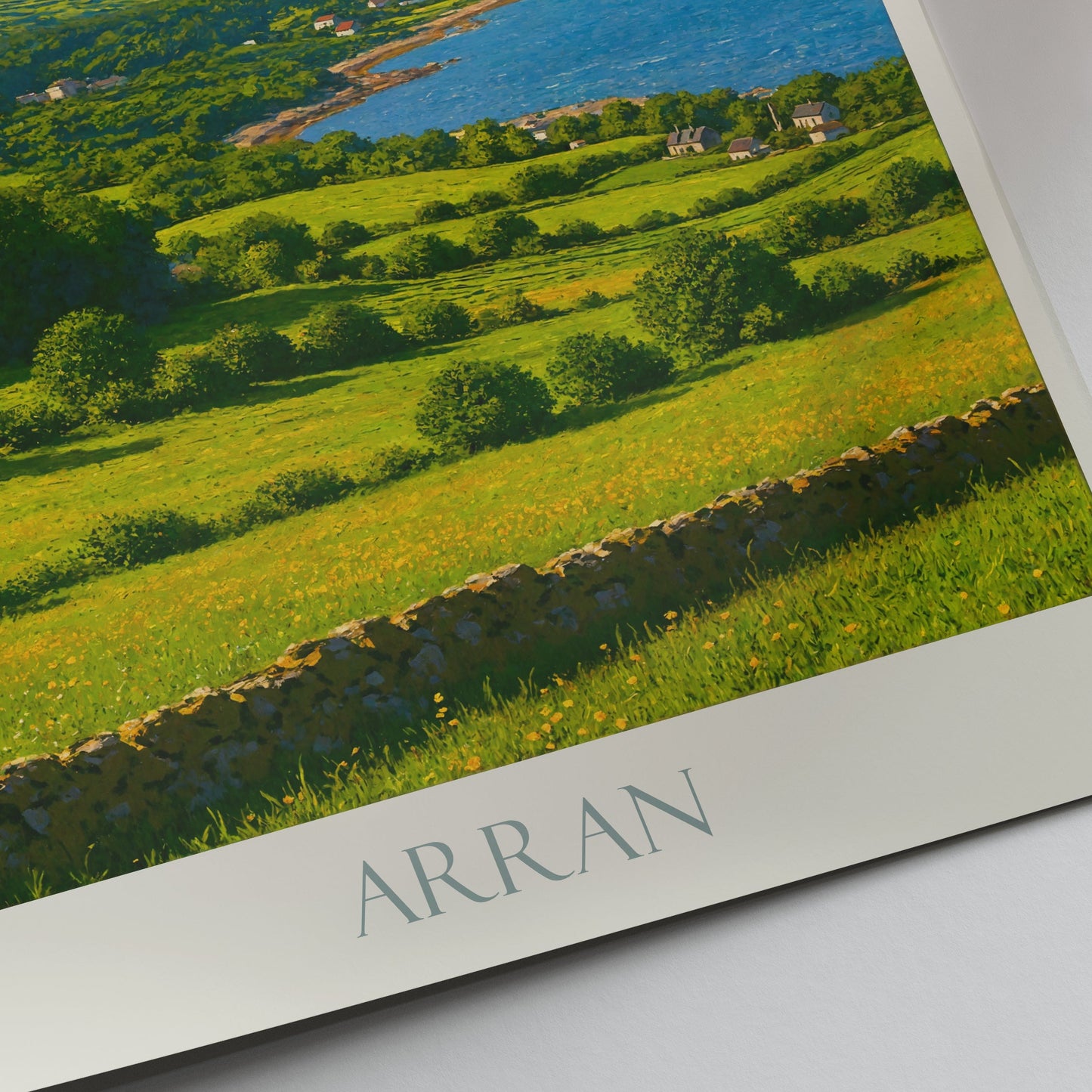 Arran Travel Poster, Scenic Isle of Arran Art Print | Scottish Landscape Wall Art | UK Vacation Gift