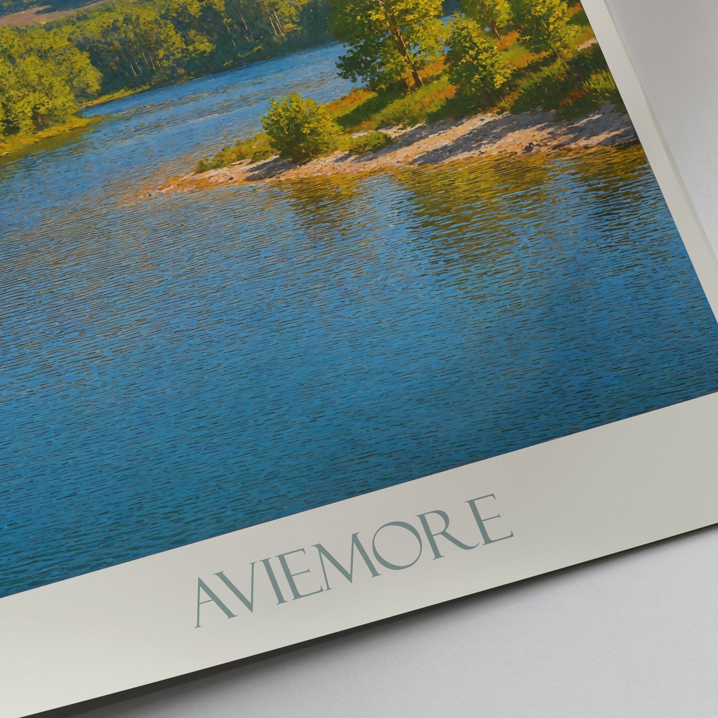 Aviemore Travel Poster | Scottish Highlands Art Print | Loch Landscape Wall Art | Scotland Travel Gift