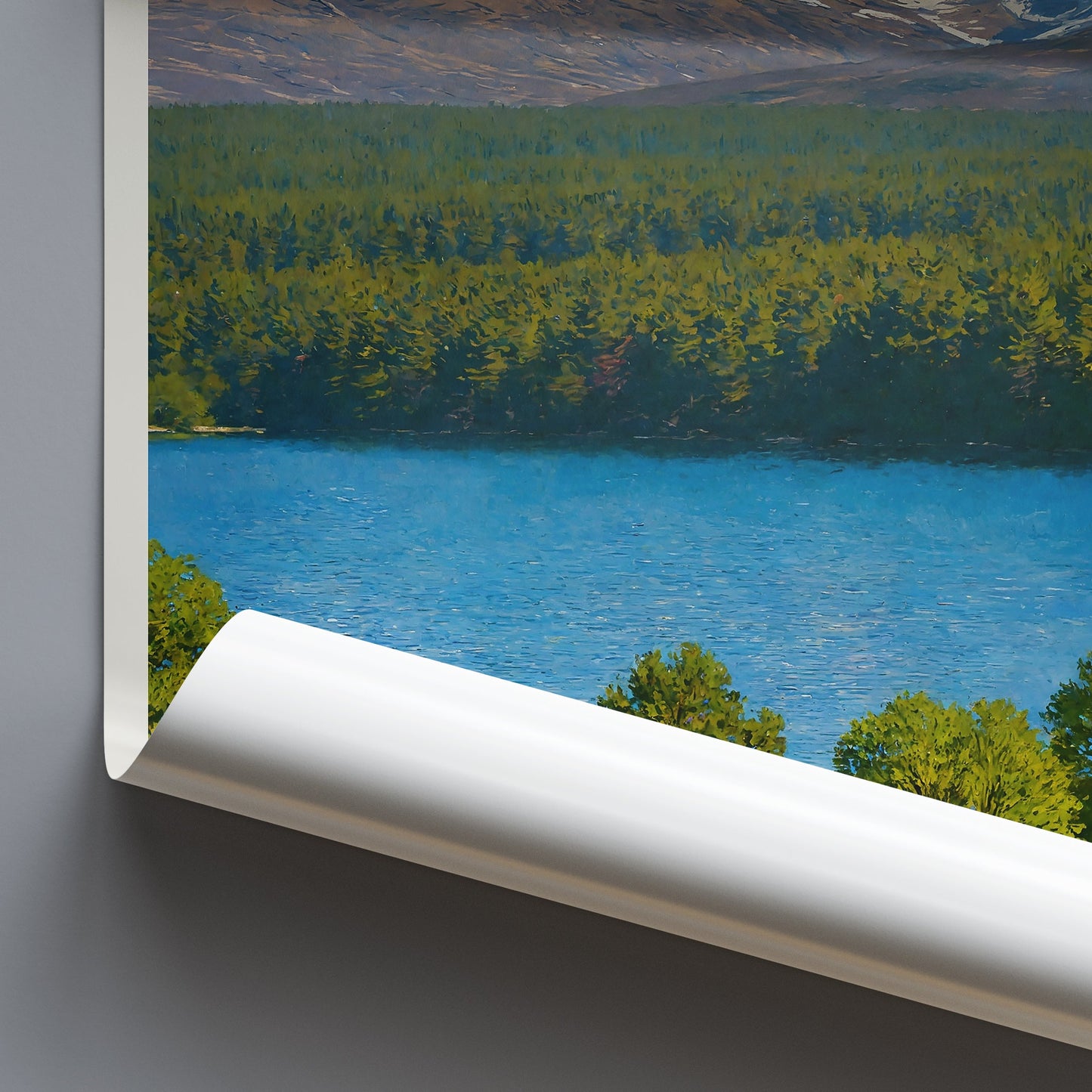 Aviemore Travel Poster, Scottish Highlands Art Print | Charming Cottage Lake & Mountain Landscape