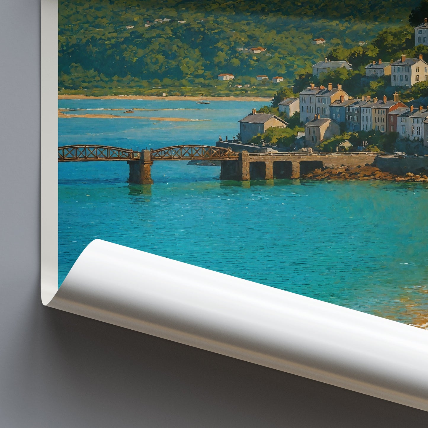 Barmouth Travel Poster, Wales Coastline Art Print | UK Beach Scene Decor | Welsh Seaside Wall Art Gift
