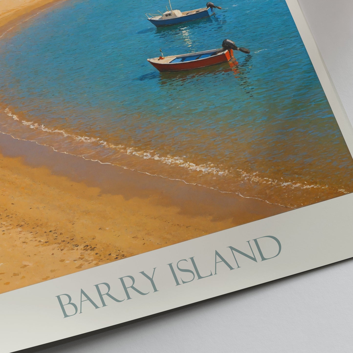 Barry Island Travel Poster, Wales Beach Huts Print | Colorful Seaside Art Decor | UK Vacation Souvenir Gift