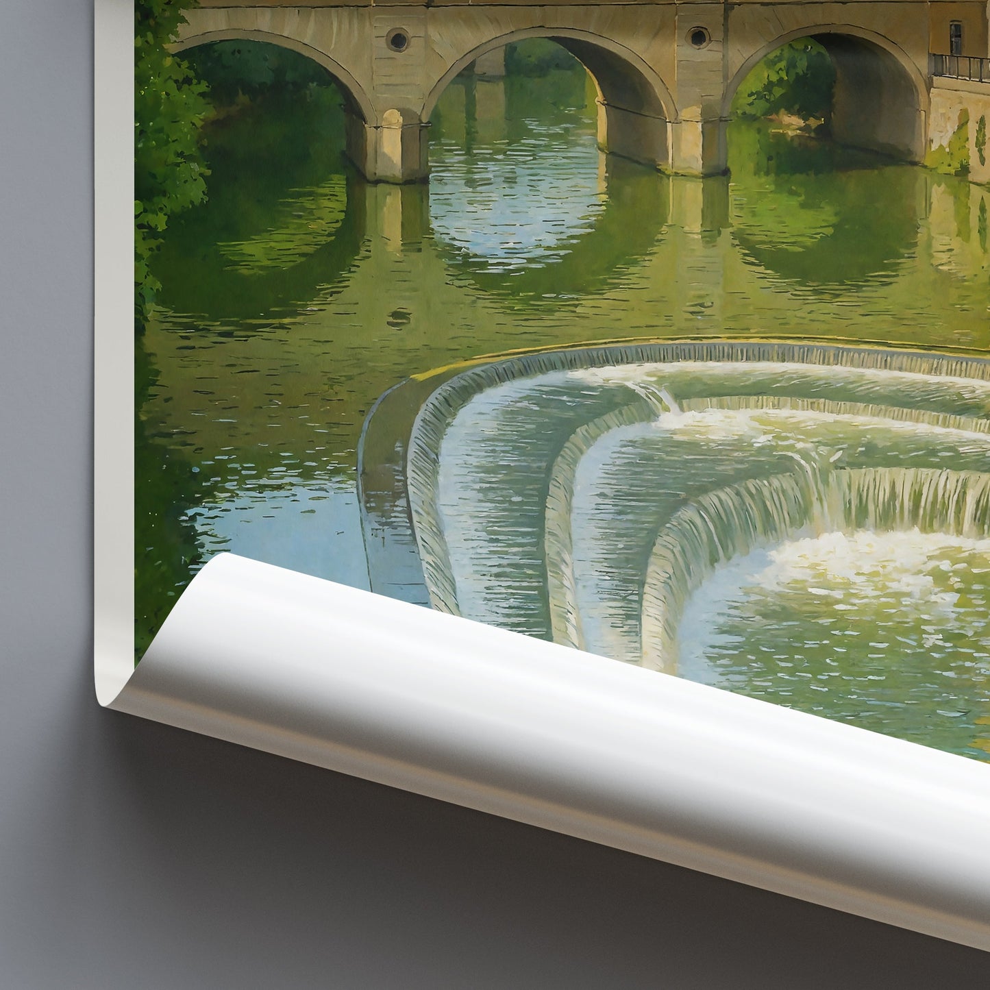 Bath Travel Poster, Bath Abbey Art Print | Charming Georgian City Wall Decor | England Travel Gift