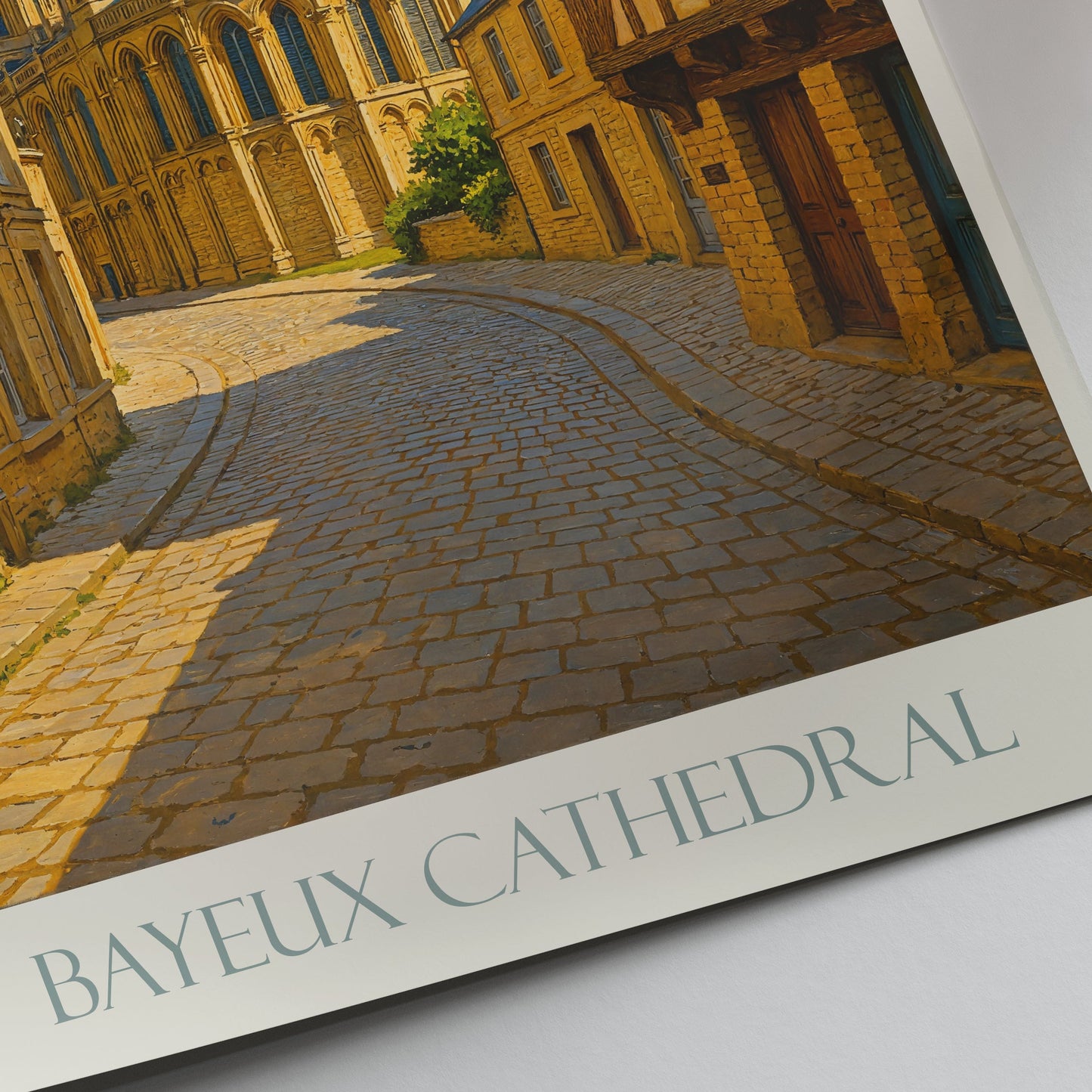 Bayeux Cathedral Travel Poster | Historic French Art Print | Normandy France Wall Decor | European City Gift