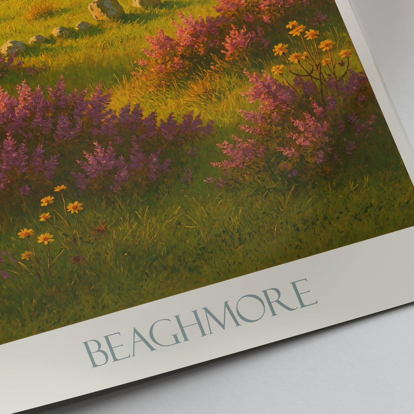Beaghmore Stone Circles Travel Poster | Northern Ireland Art Print | Ancient Celtic Landscape Decor | Mystical Irish Gift