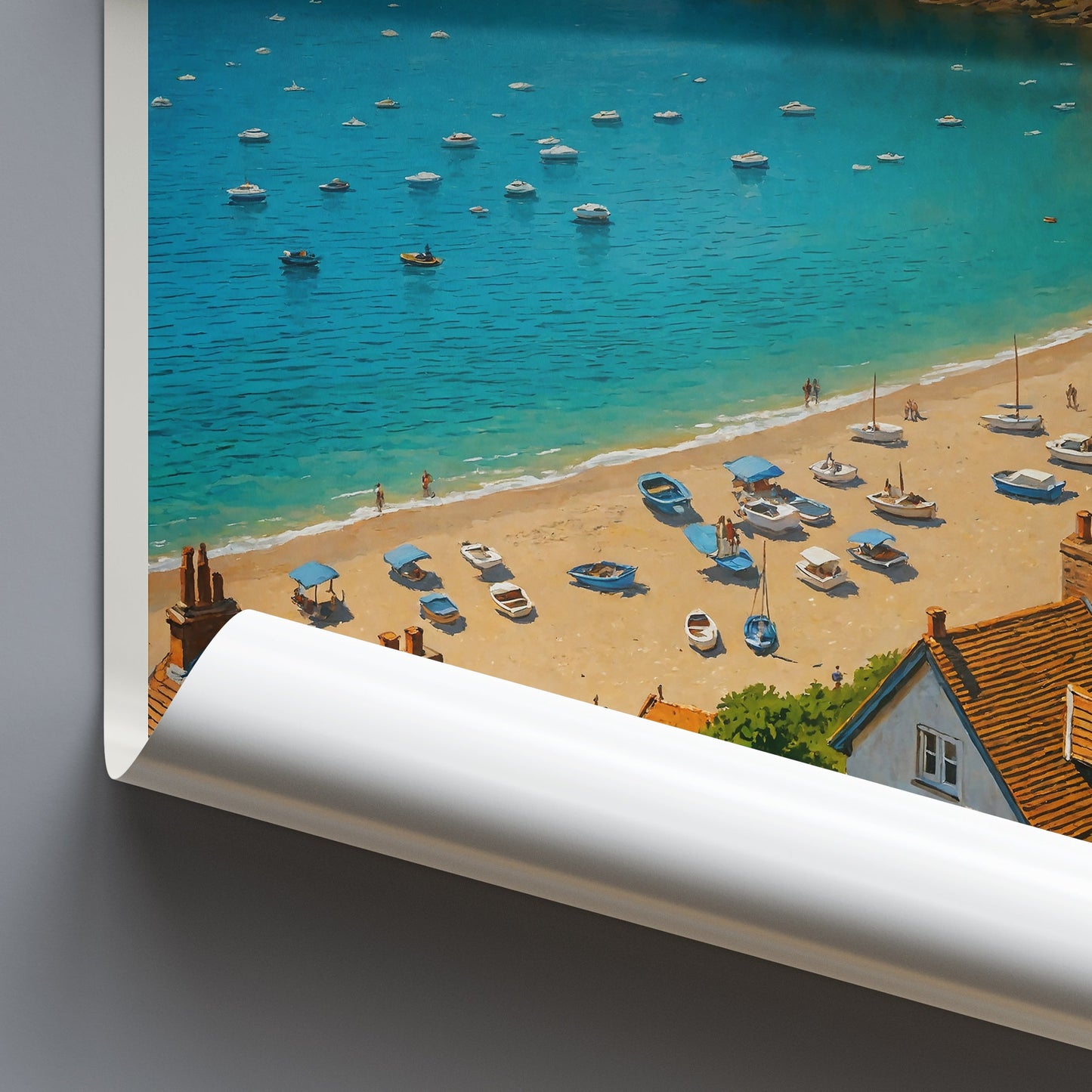 Beer, Devon Travel Poster | English Seaside Village Art Print | Picturesque Coastal Home Decor