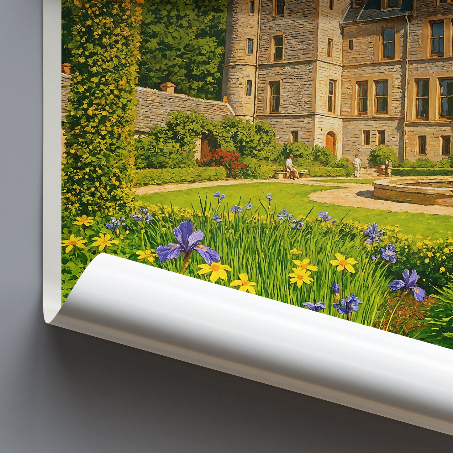 Belfast Castle Gardens Travel Poster | Northern Ireland Art Print | UK Wall Decor Gift