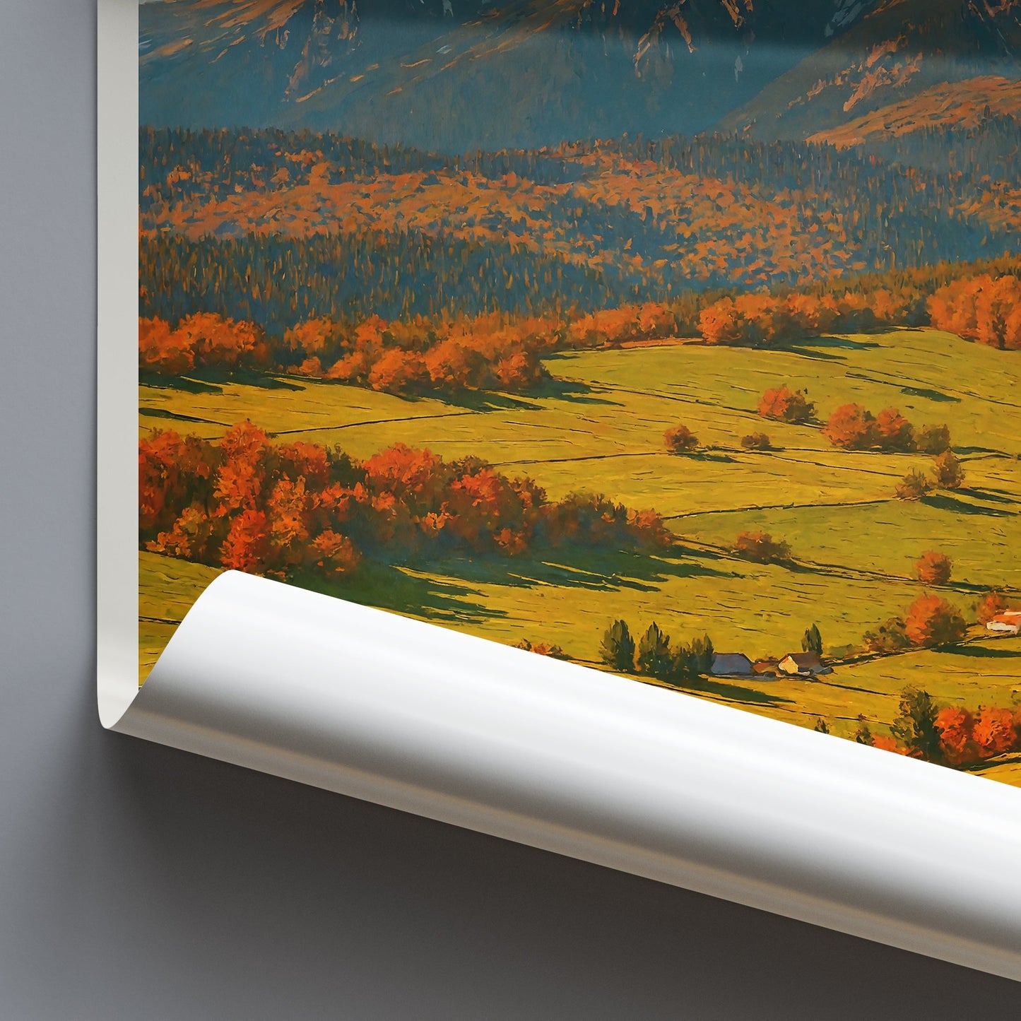 Belianske Tatras Travel Poster | Autumn Mountain Landscape Art Print | Slovakia Home Decor | Unique Fall Wall Art