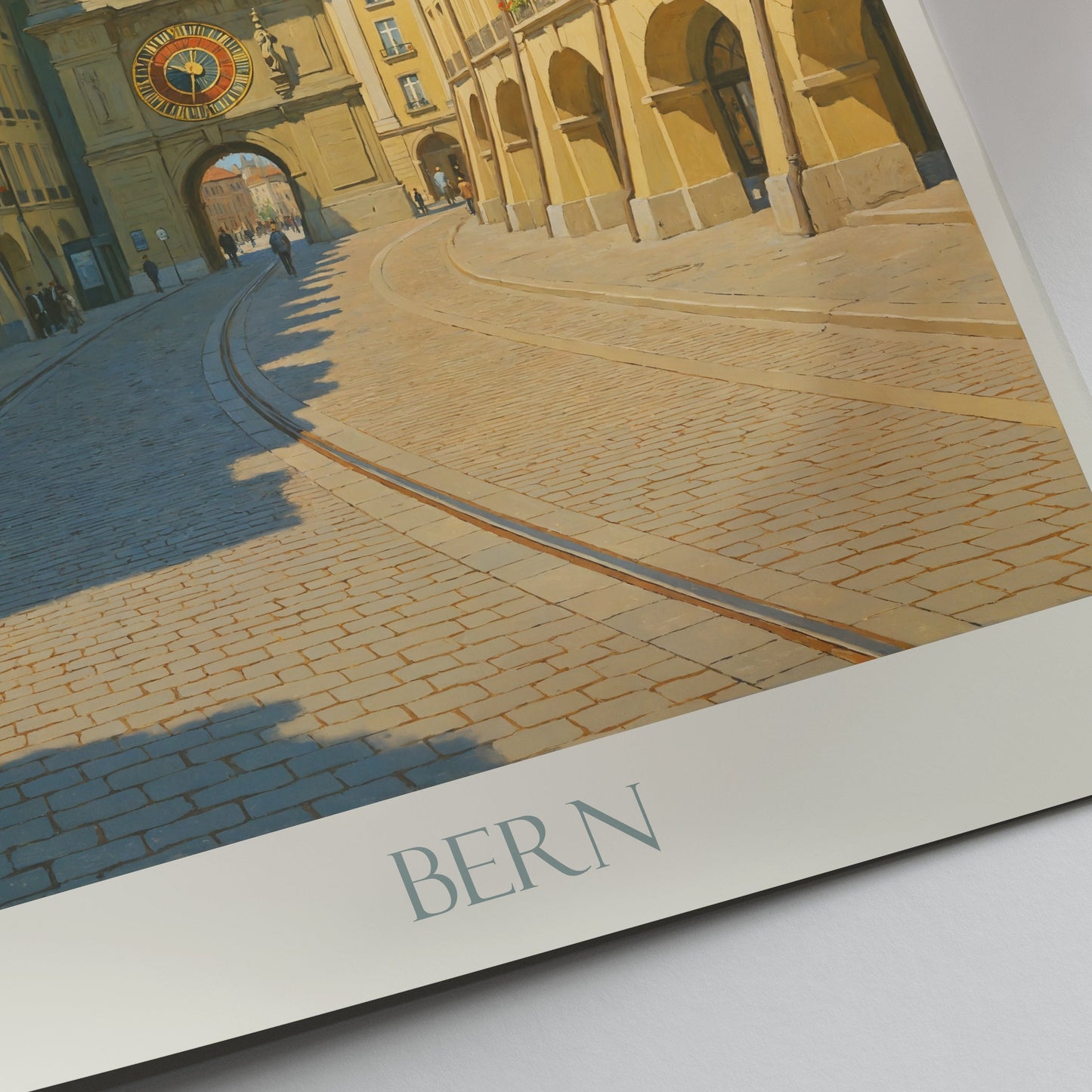 Bern Travel Poster, Historic Zytglogge Clock Tower | Switzerland City Art Print | UNESCO Old Town Wall Decor