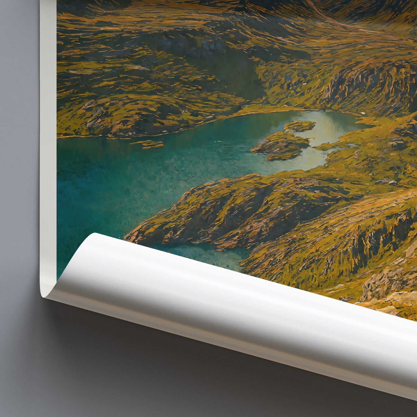 Black Cuillin Travel Poster | Isle of Skye Scotland Art Print | Scottish Highlands Wall Decor | Mountain Lake Vista
