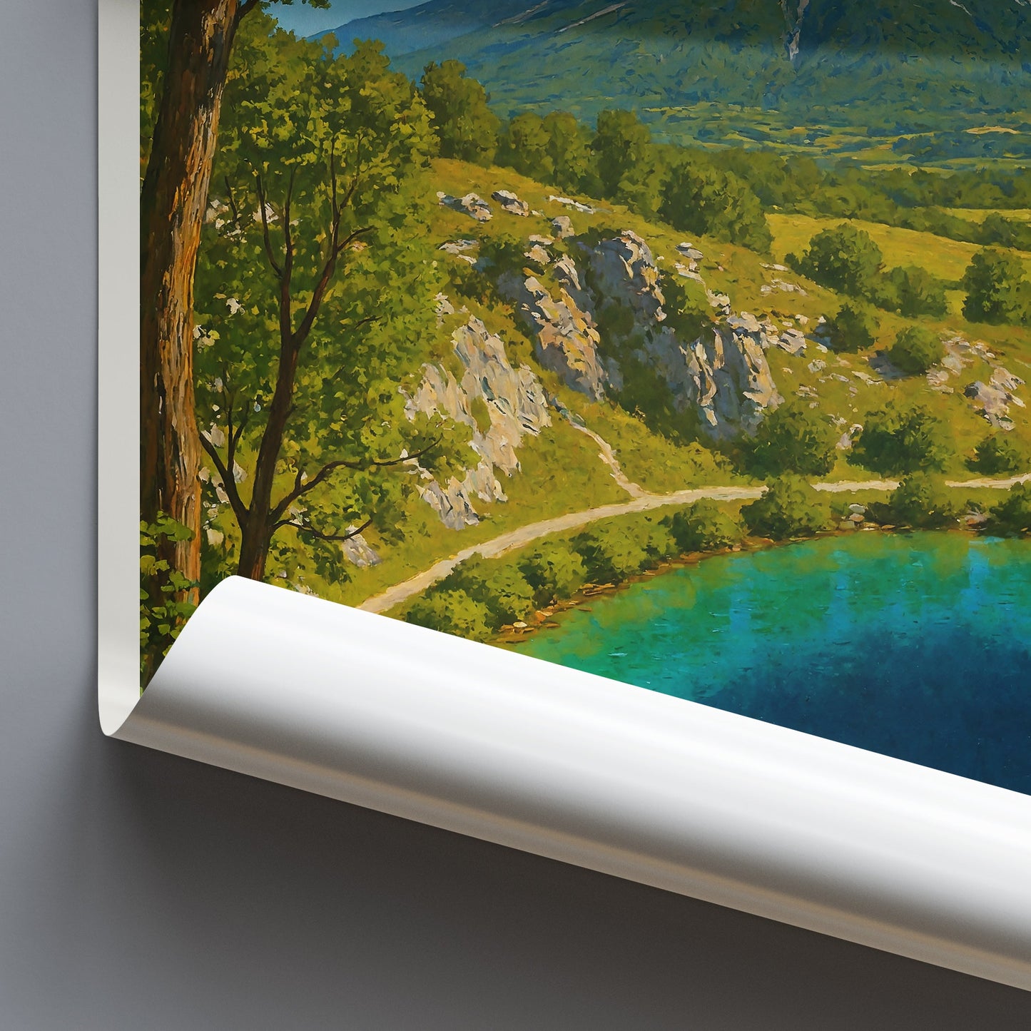 Blue Eye of Cetina Croatia Travel Poster | Izvor Cetine Spring Art Print | Dalmatian Nature Wall Decor | Unique Gift