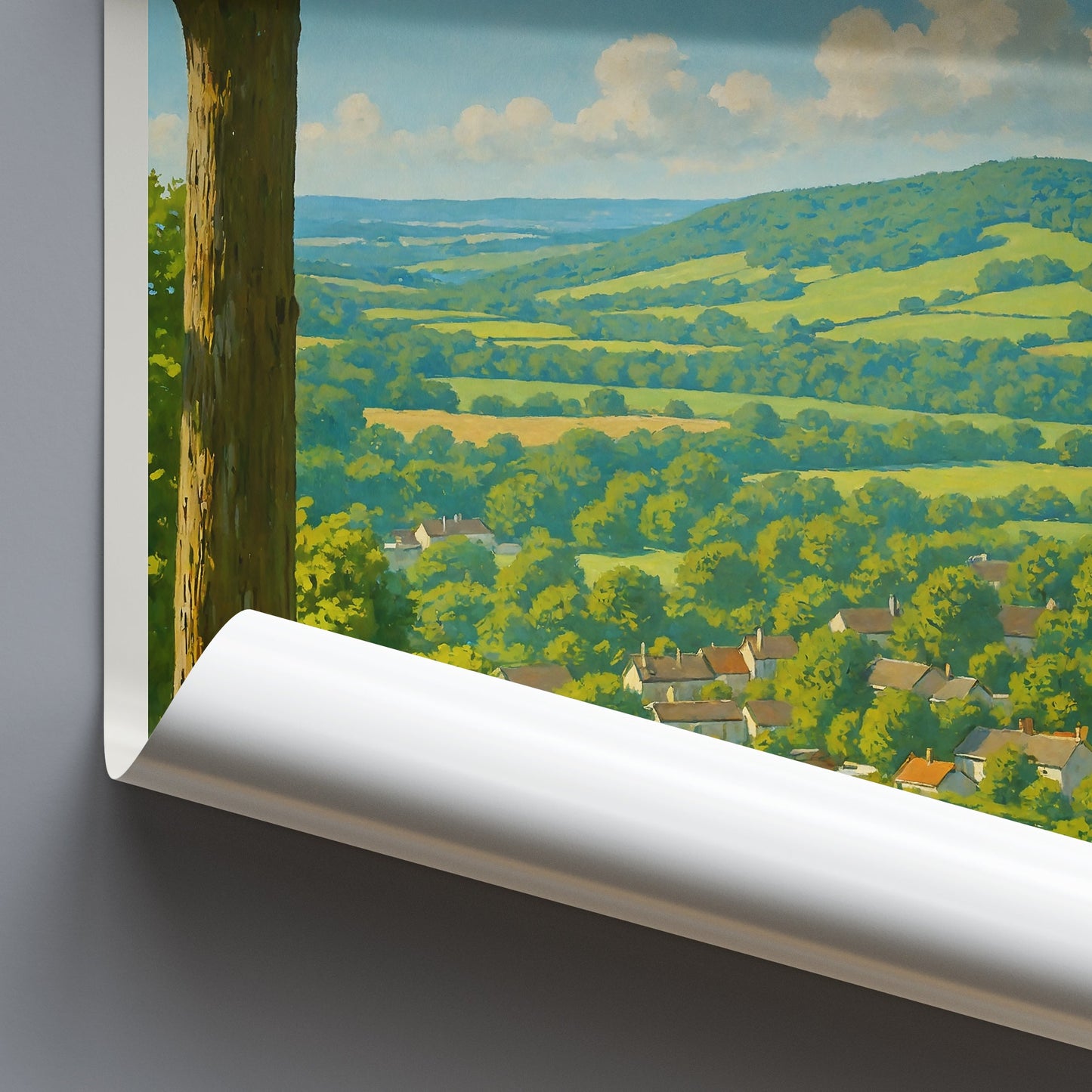 Box Hill Travel Poster | Surrey England View Print | Scenic Countryside Art | Hiking Gift