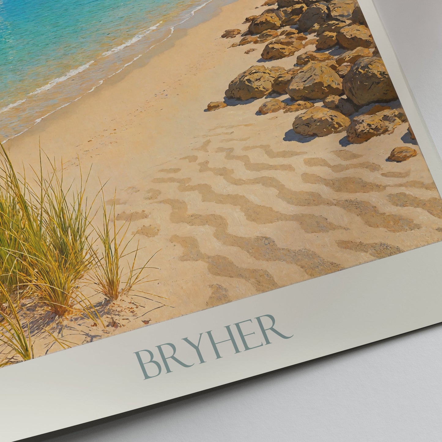 Bryher Travel Poster, Isles of Scilly Beach Art | Serene Coastal Wall Decor | Sailboat Print & Home Gift