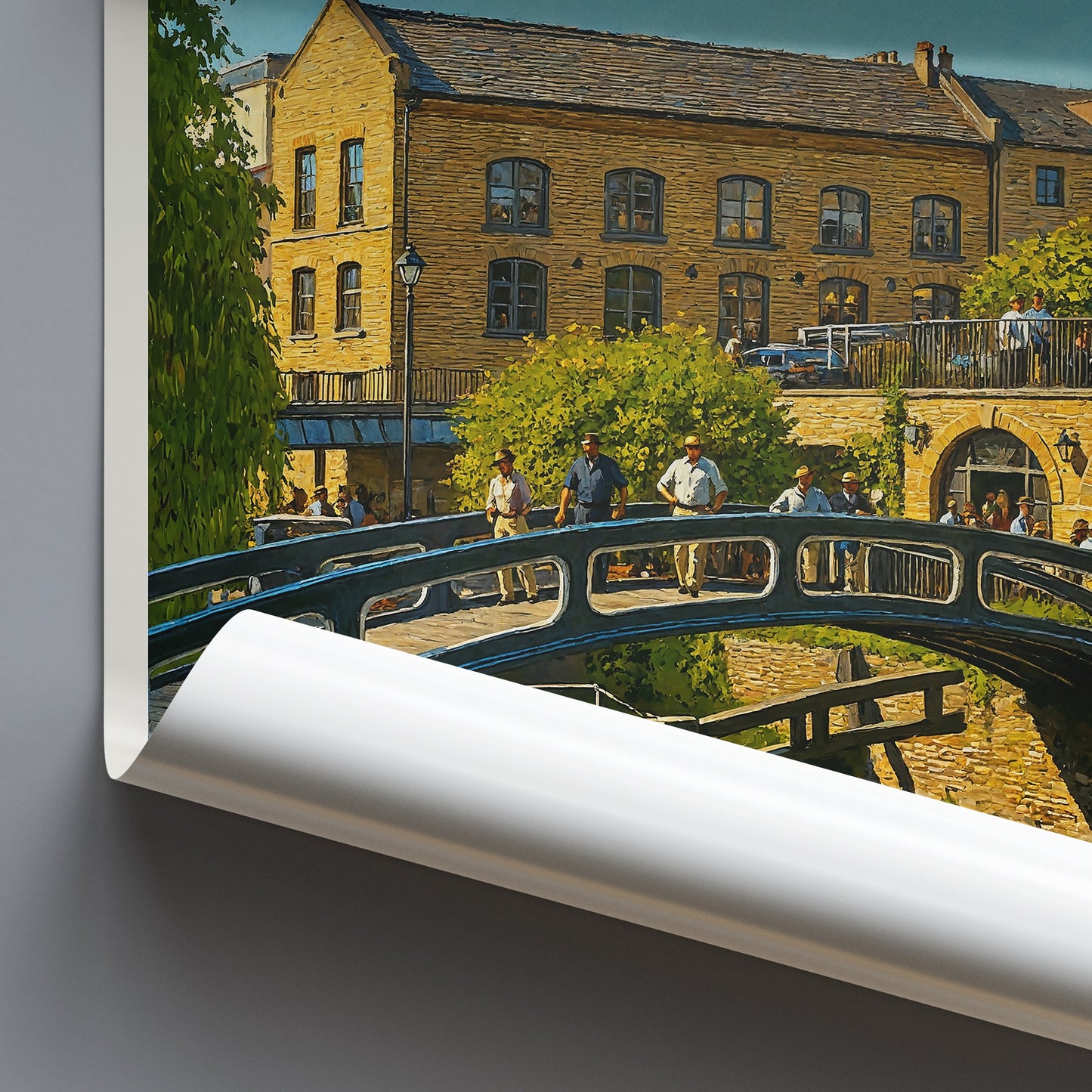 Camden Lock Travel Poster, London Regent's Canal Art Print | Serene UK Wall Decor | British Cityscape Gift