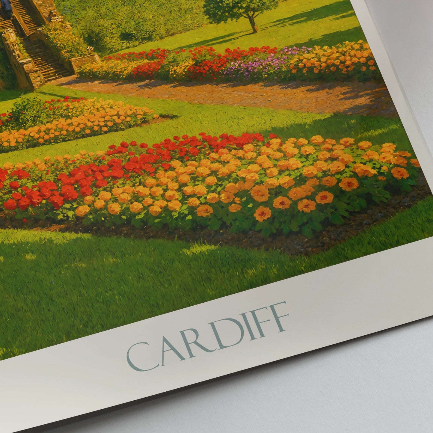 Cardiff Castle Travel Poster | Majestic Welsh Art Print | Historic UK Wall Decor Gift