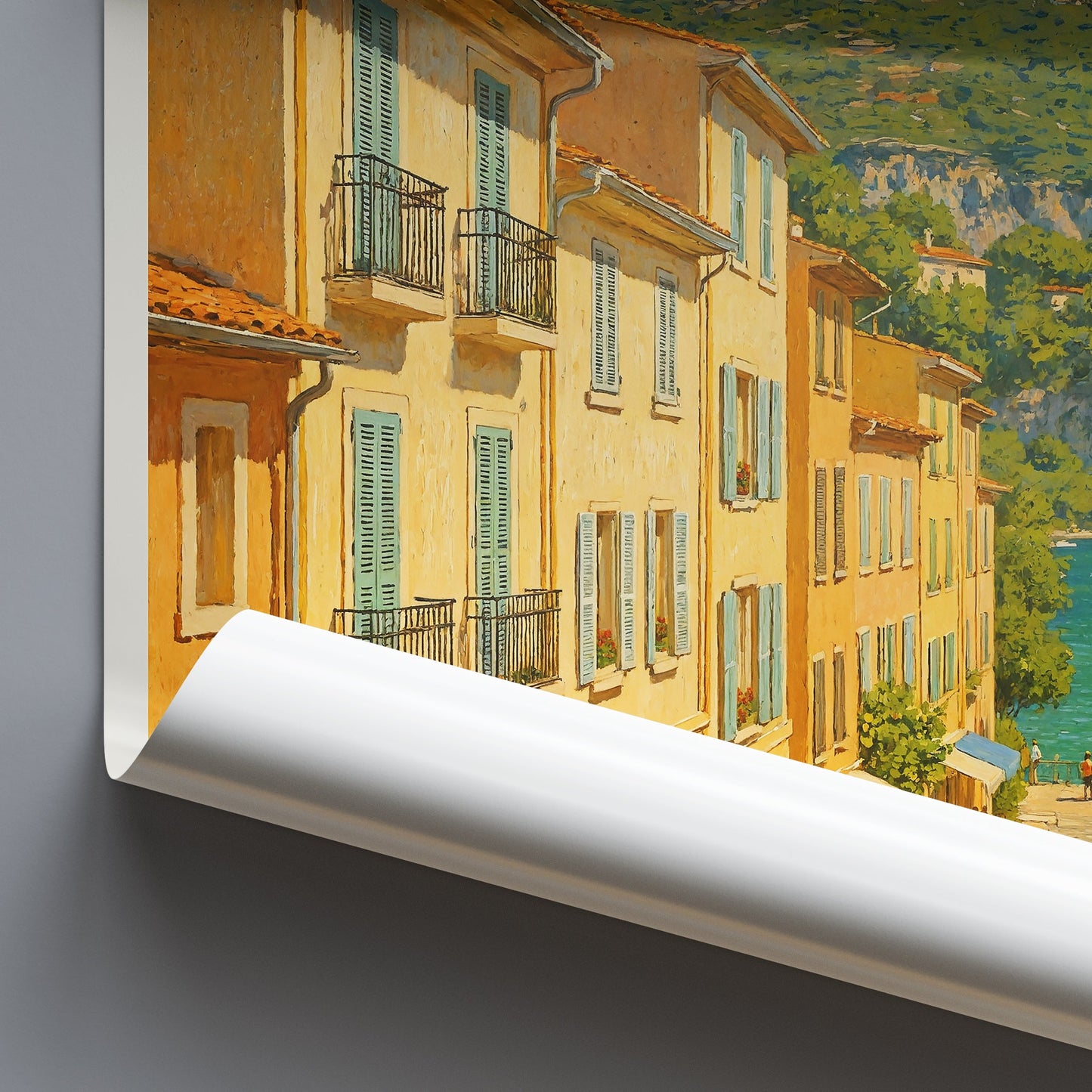 Cassis Travel Poster | French Riviera Coastal Art ~ France Village Wall Art | Mediterranean Painting Print