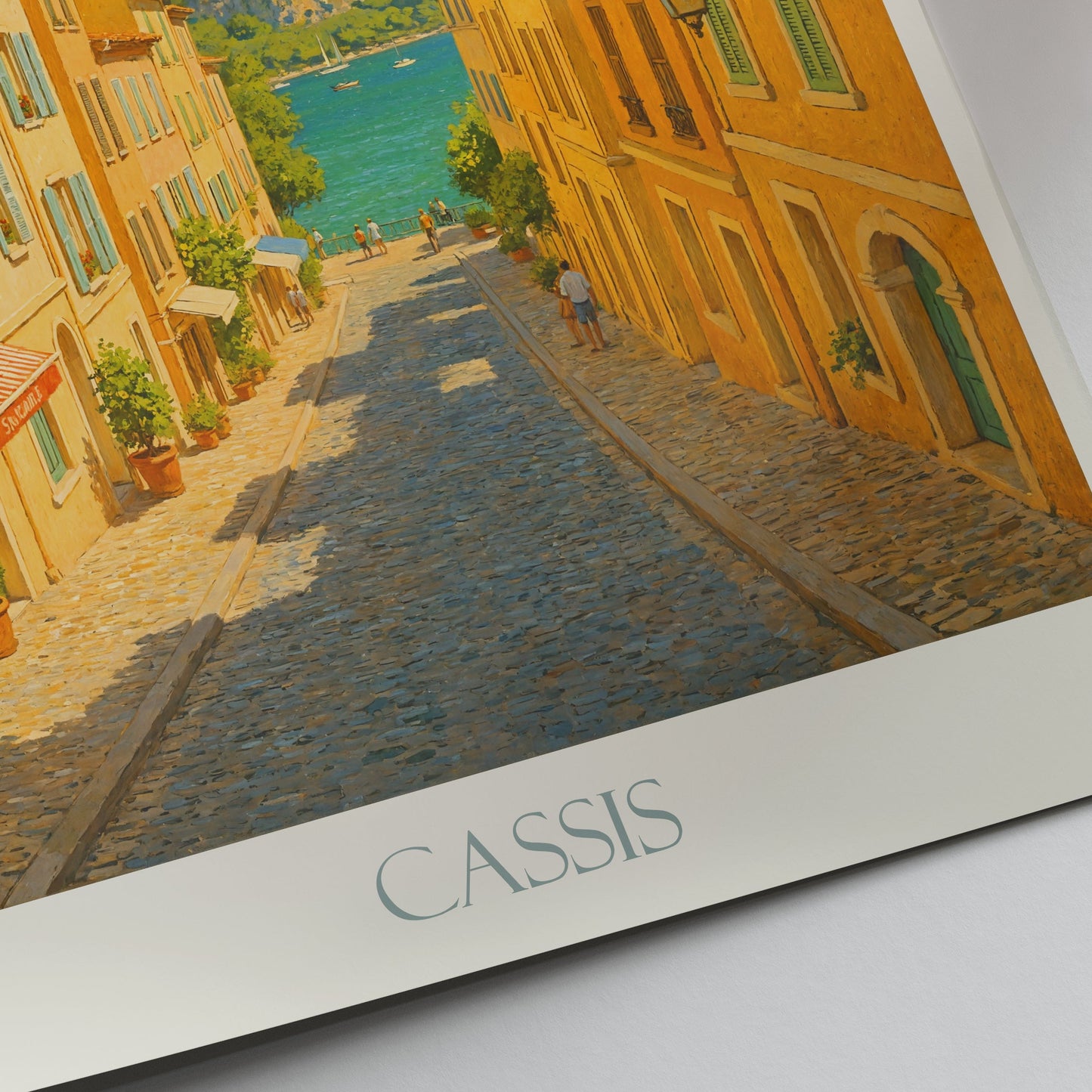 Cassis Travel Poster | French Riviera Coastal Art ~ France Village Wall Art | Mediterranean Painting Print