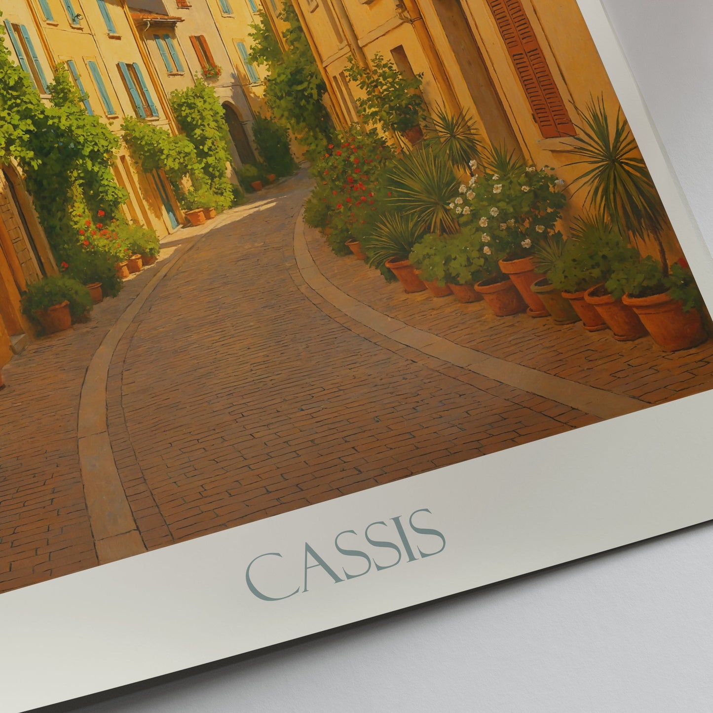 Cassis Travel Poster | French Riviera Street View Art Print | Impressionist Painting Style | Provence Wall Art Decor