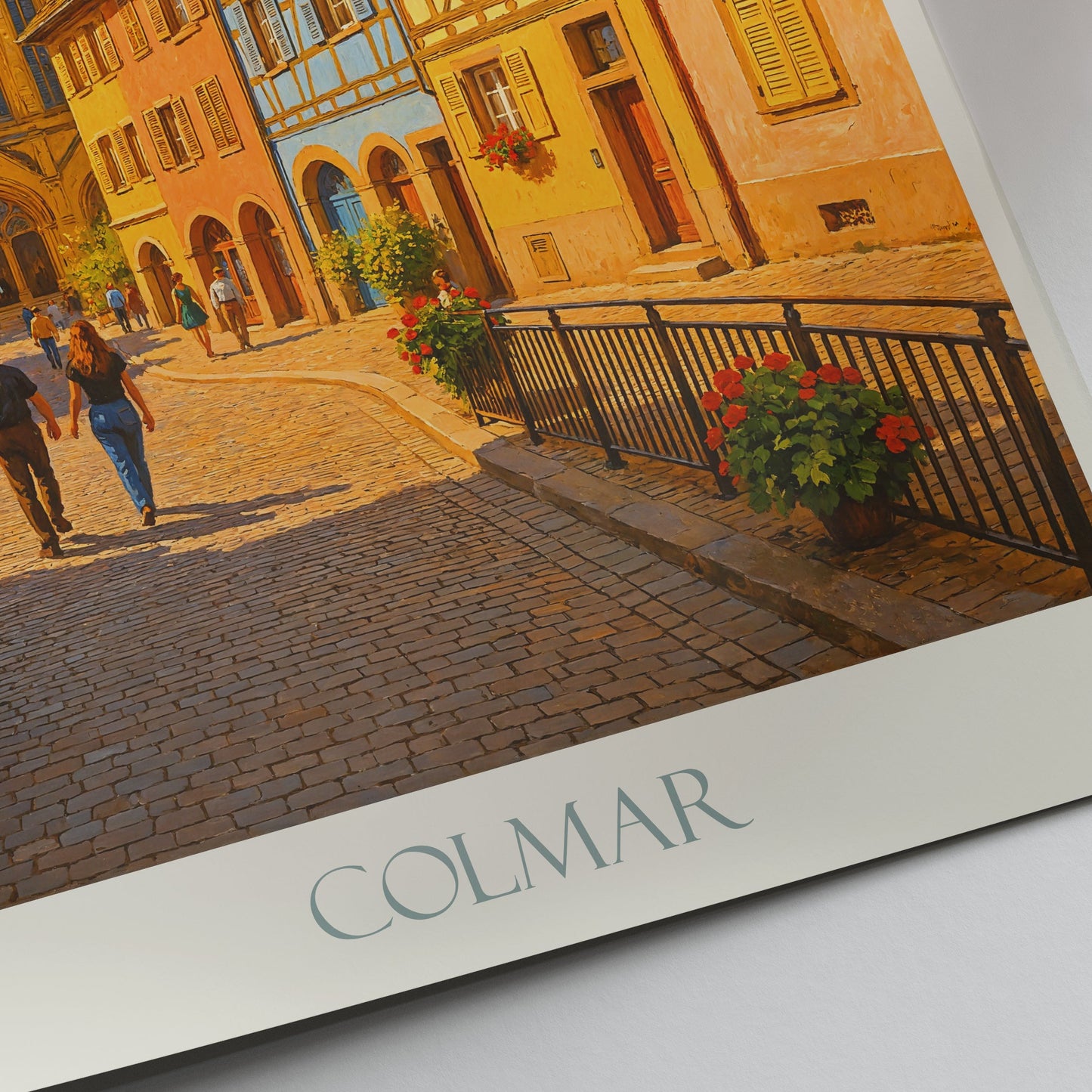 Colmar Travel Poster | Colorful Alsace Street Art Print | France Wall Decor | European Cityscape Painting
