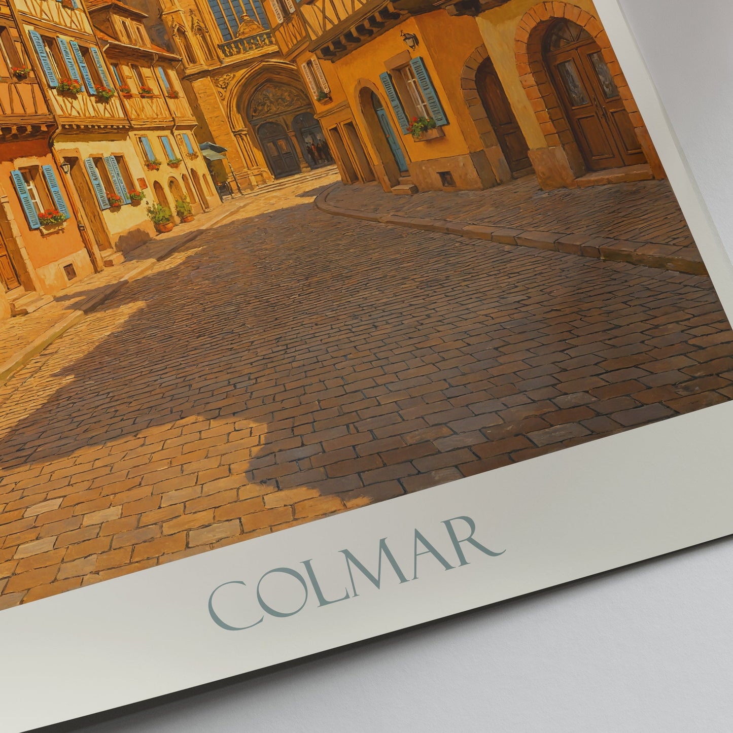 Colmar Travel Poster | Colorful Alsace Street Art Print | France Cityscape Home Decor | European Village Wall Art