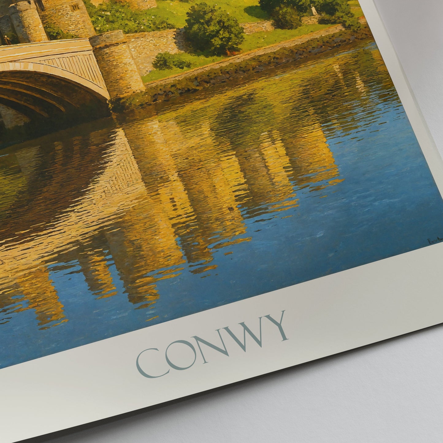 Conwy Castle Travel Poster, Wales Castle Art ~ Historic UK Landscape Print | Scenic European Wall Decor