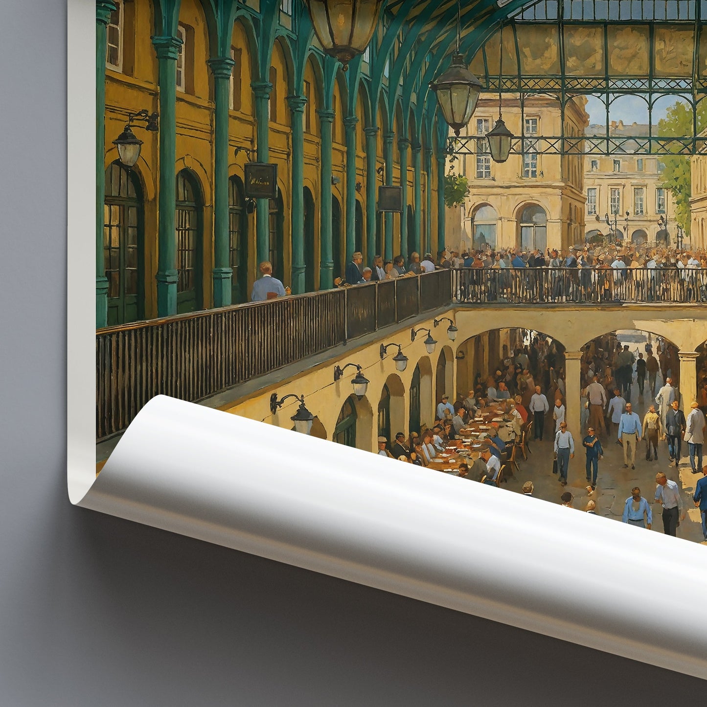 Covent Garden Market Travel Poster | London Oil Painting Style Print | Iconic UK Landmark Art | Vibrant City Home Decor