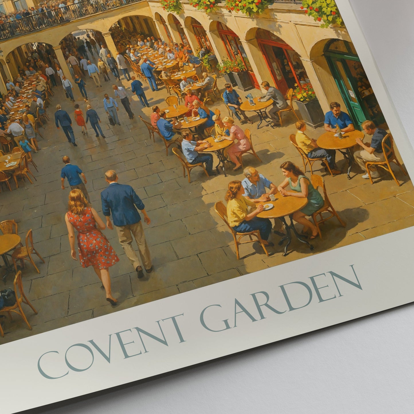 Covent Garden Market Travel Poster | London Oil Painting Style Print | Iconic UK Landmark Art | Vibrant City Home Decor