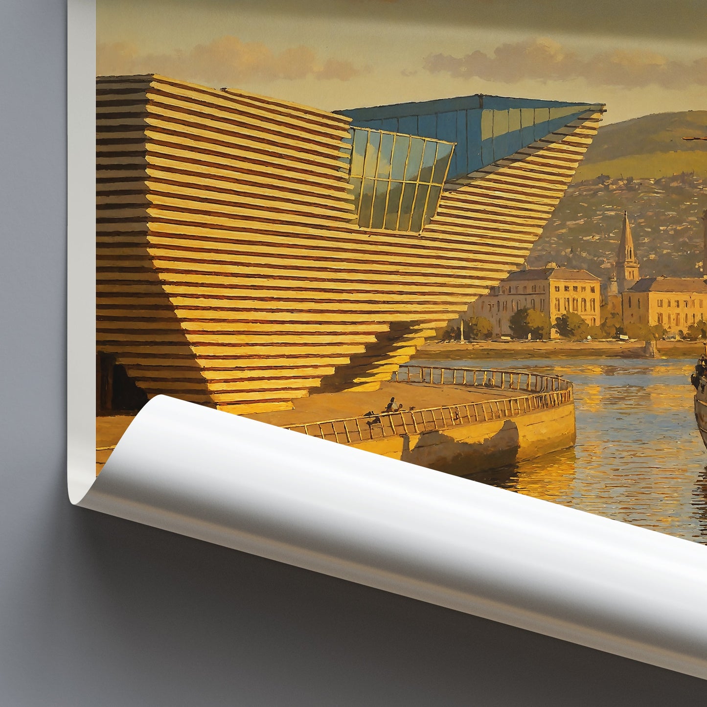 Dundee Travel Poster, V&A Dundee & RRS Discovery Art Print | Scotland Wall Decor | Unique UK Gift