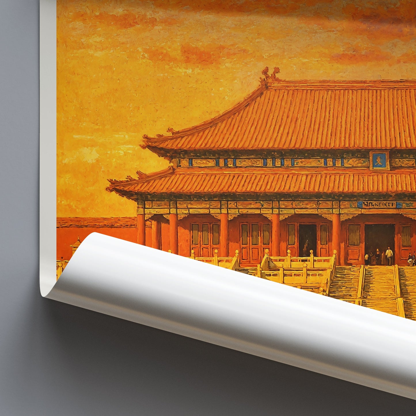 Forbidden City Travel Poster | Beijing Sunrise Palace Art Print ~ China Imperial Wall Art & Home Decor | Unique Asian Gift