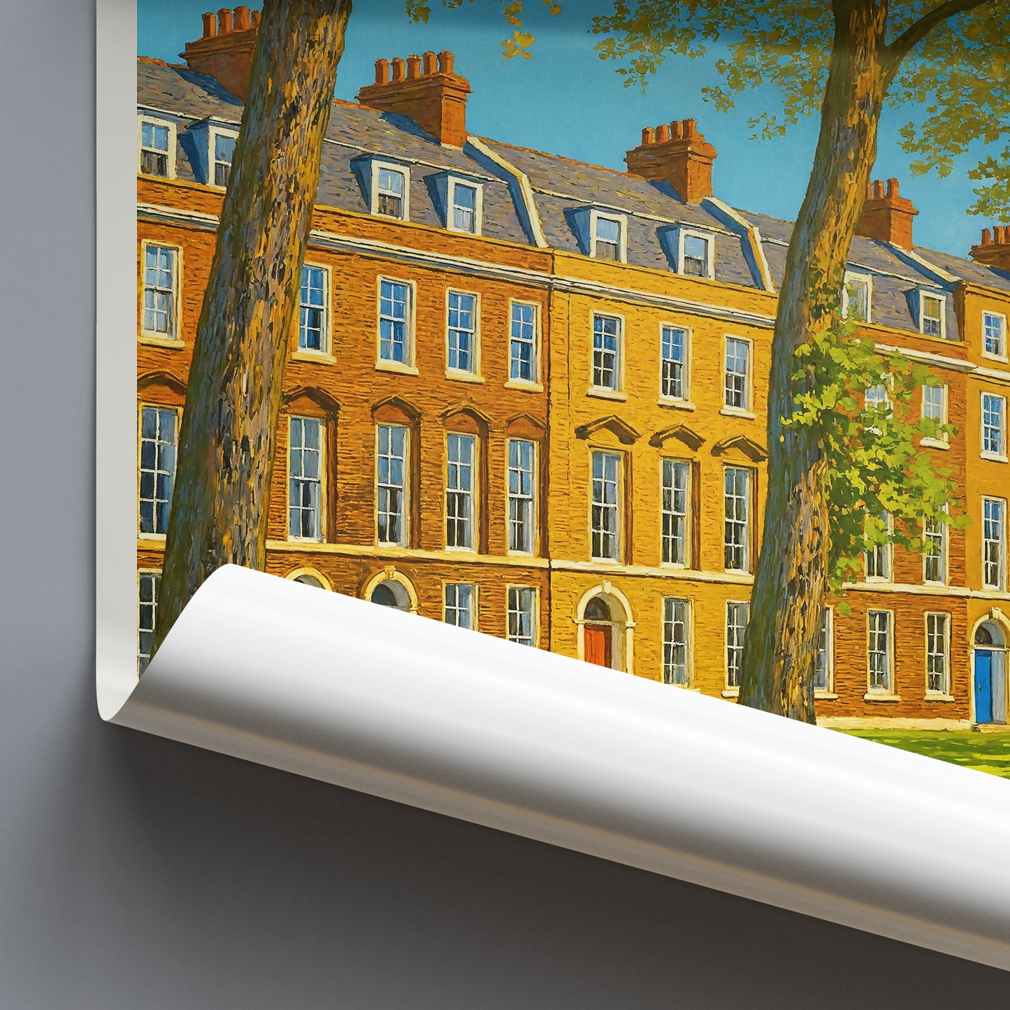 Highbury Fields London Travel Poster, Autumn Serenity Art Print | UK Cityscape Wall Art | Historical Home Decor Gift