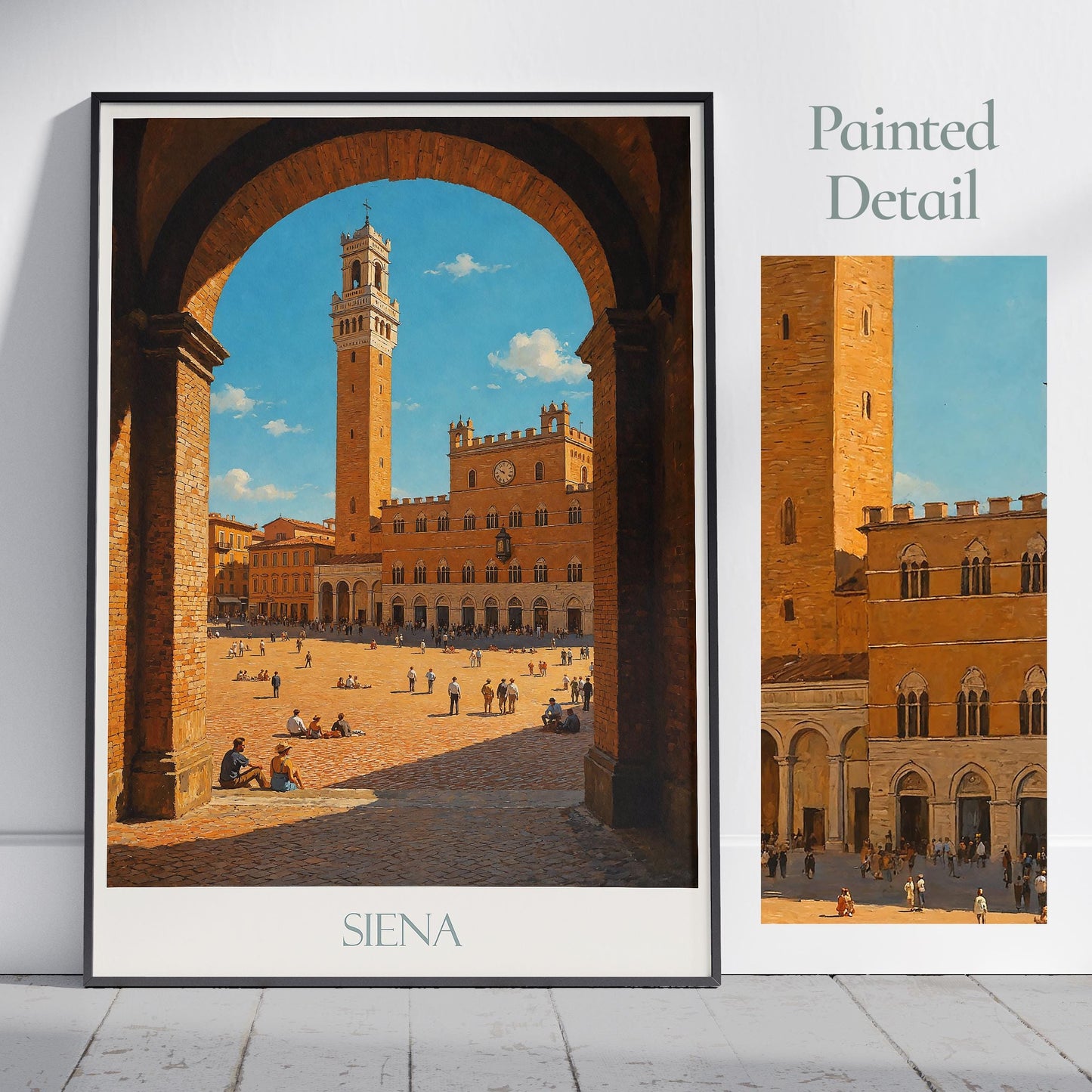 Siena Travel Print, Piazza del Campo ~ Italy Travel Poster
