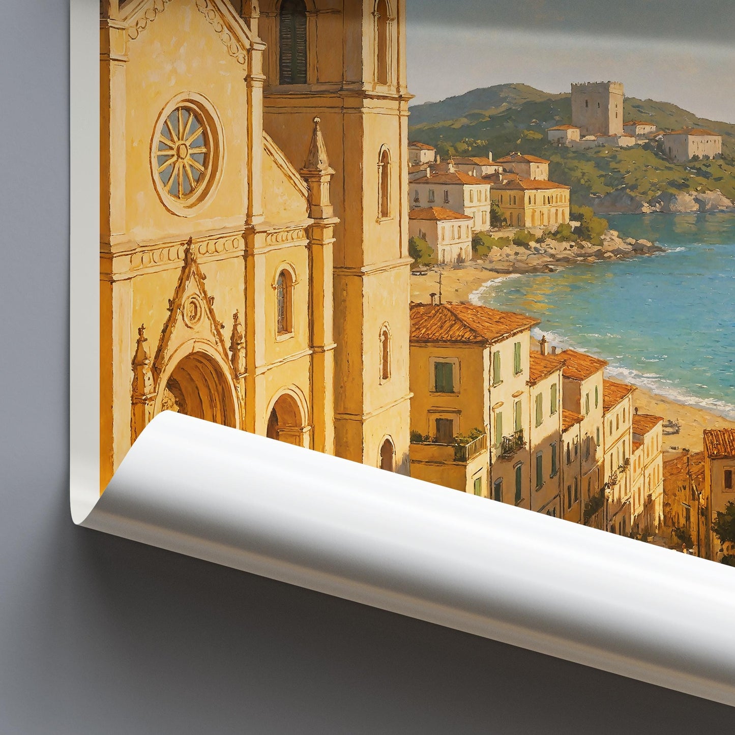 Gaeta Travel Print ~ Italy Travel Poster | Painted Wall Art & Home Decor | Framed Personalized Print | Vacation Travel Gift