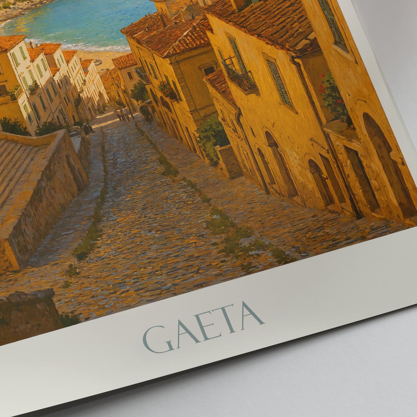 Gaeta Travel Print ~ Italy Travel Poster | Painted Wall Art & Home Decor | Framed Personalized Print | Vacation Travel Gift