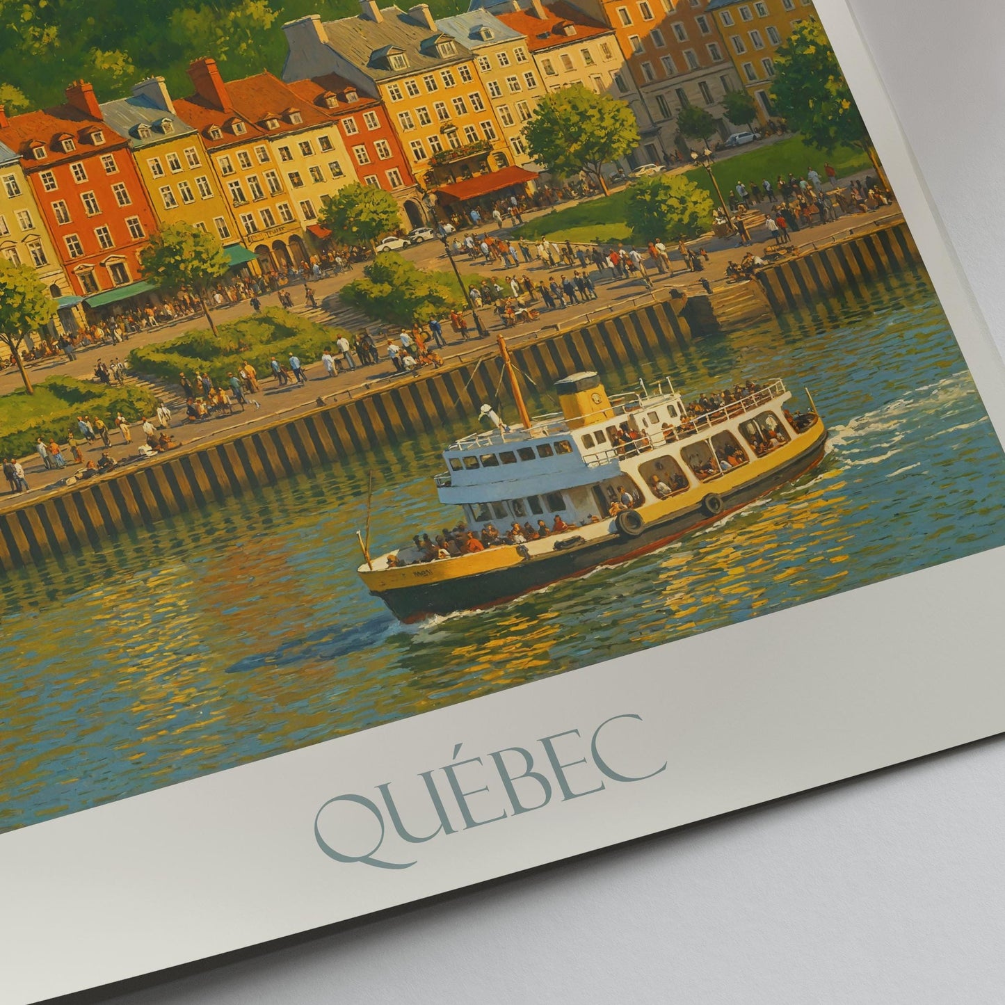 Québec City Travel Print ~ Quebec Canada Travel Poster Wall Art Home Decor Gift Personalized Framed