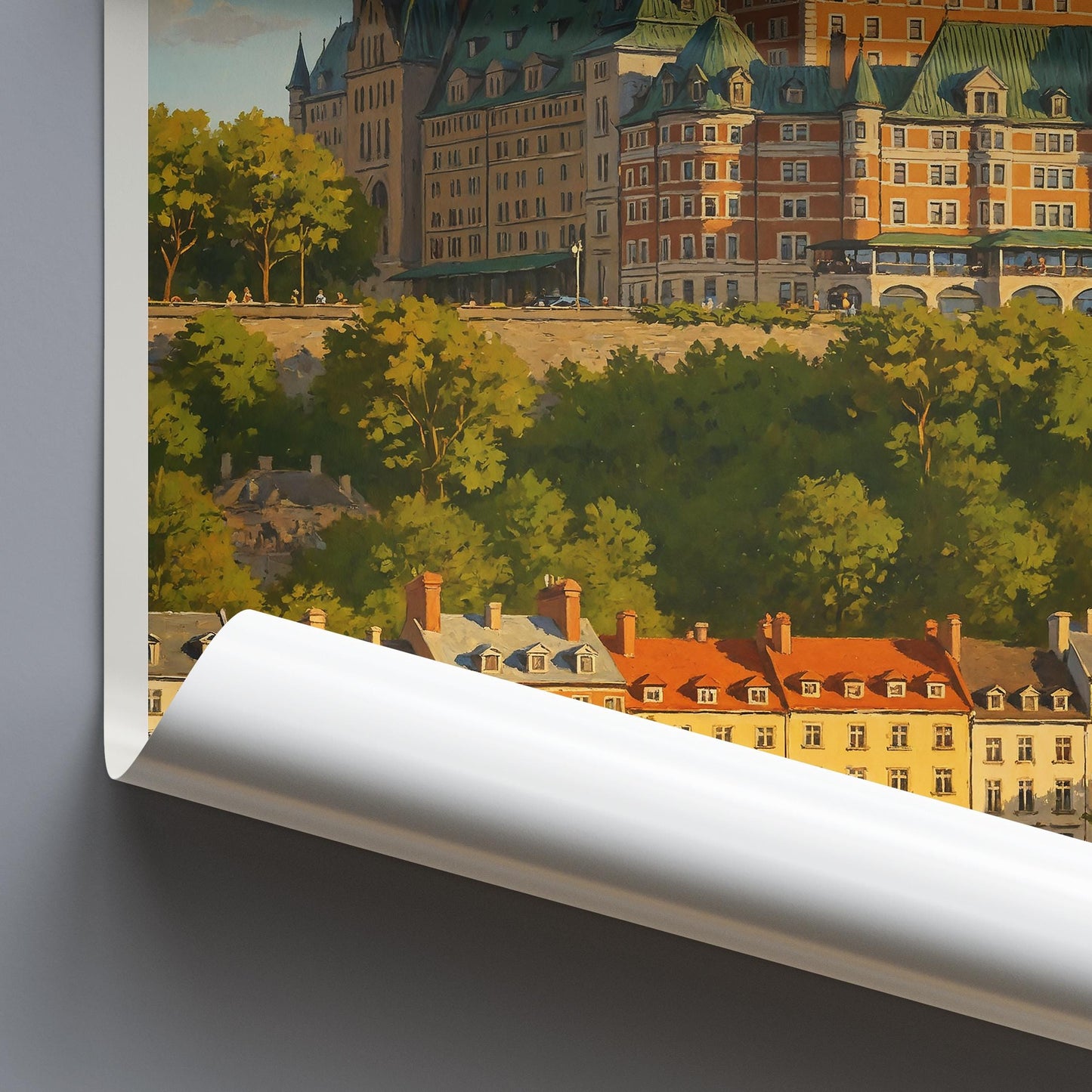 Québec City Travel Print ~ Quebec Canada Travel Poster Wall Art Home Decor Gift Personalized Framed