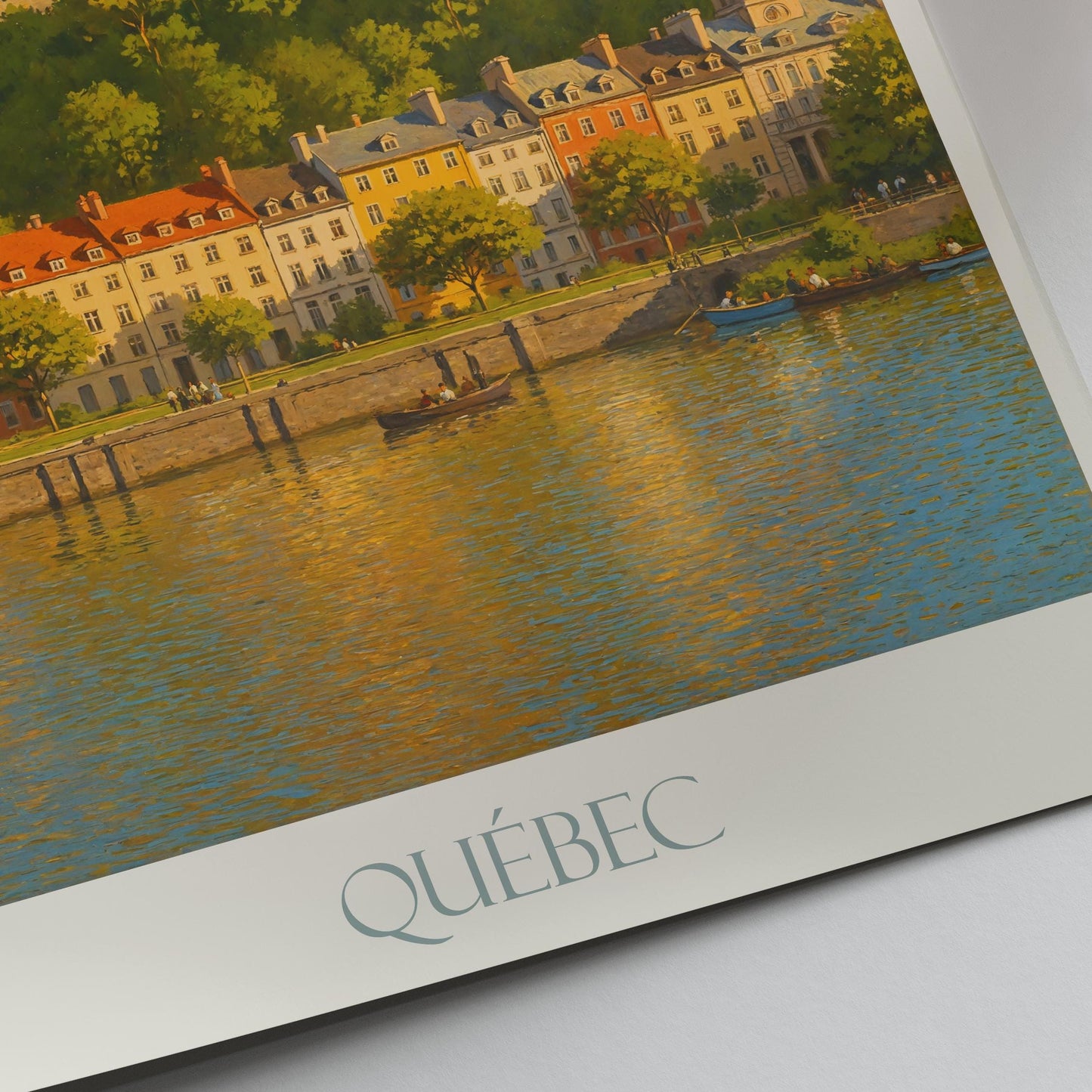 Québec City Travel Print ~ Quebec Canada Travel Poster Wall Art Home Decor Gift Personalized Framed