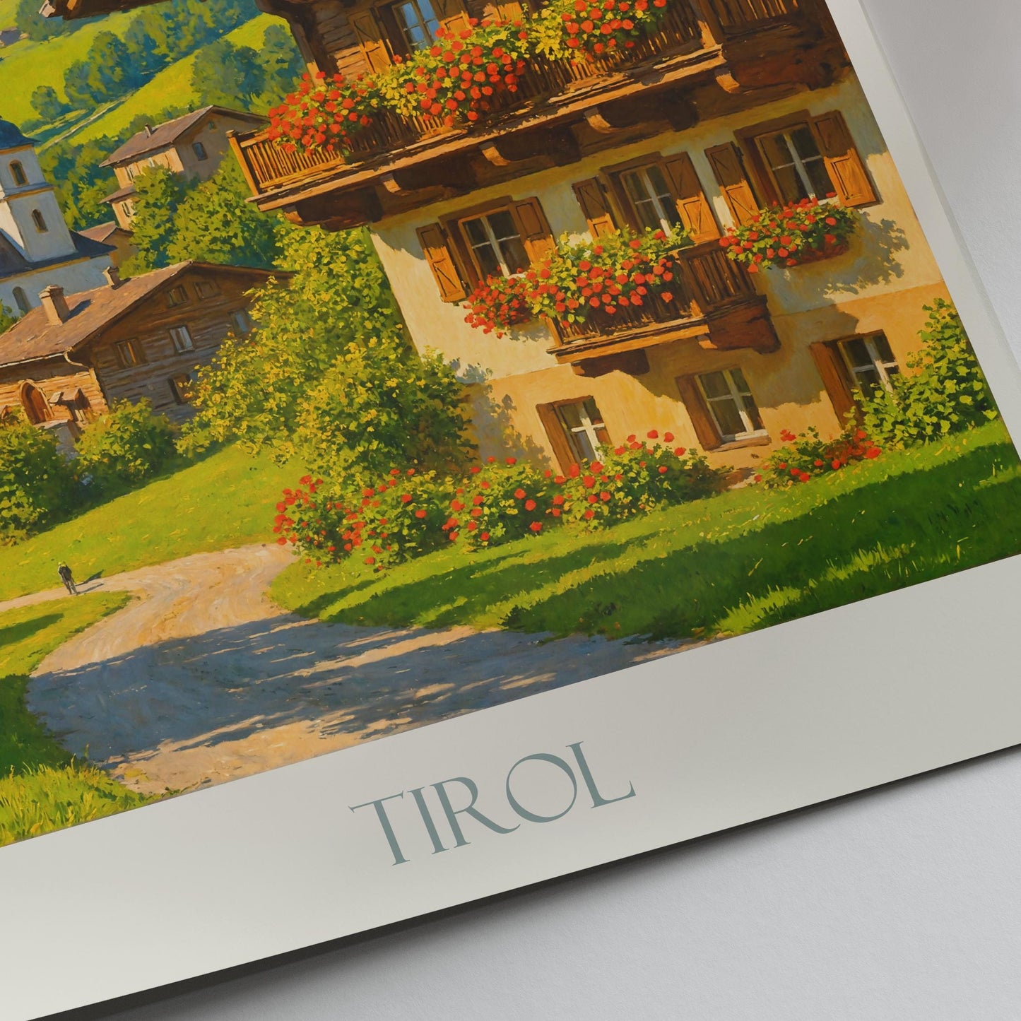 Tyrol Travel Print ~ Austria Travel Poster | Painted Wall Art & Home Decor | Framed Personalized Print | Vacation Travel Gift