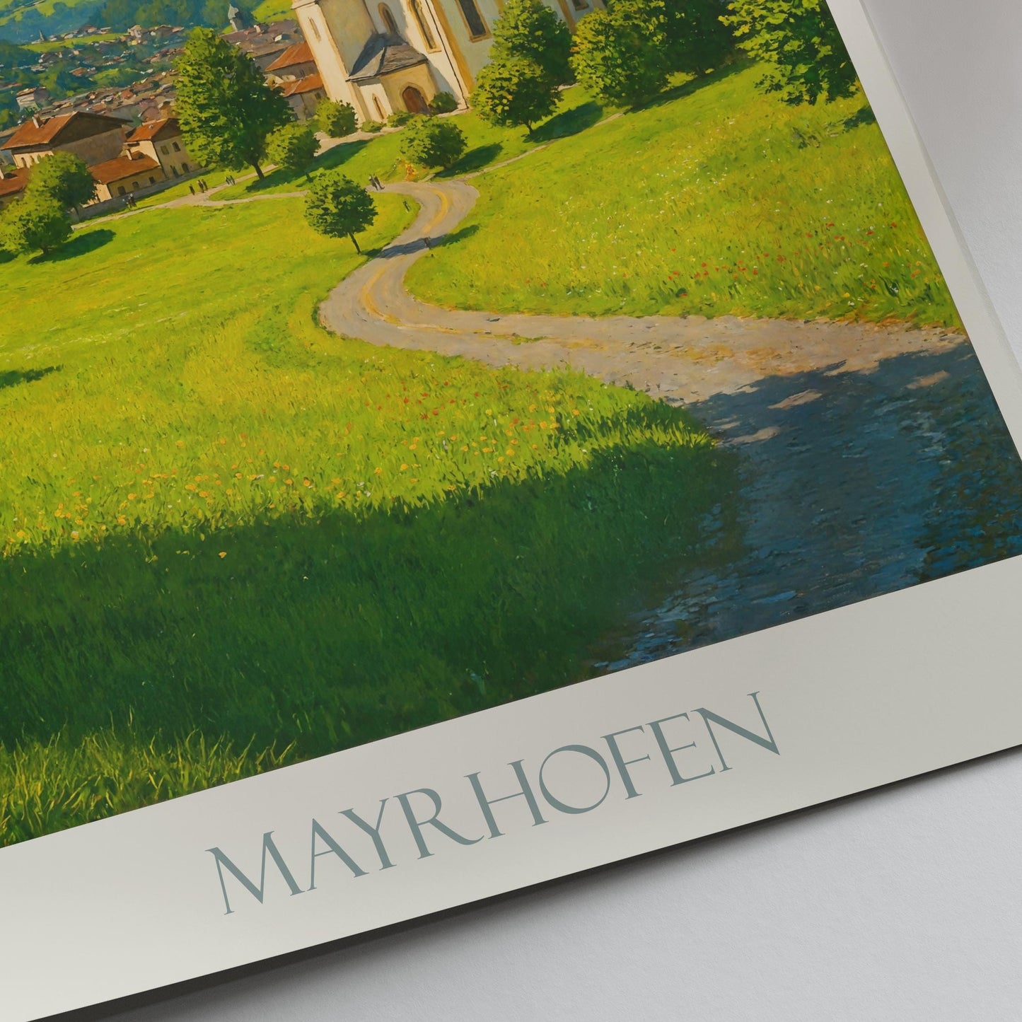 Mayrhofen Travel Print, Zillertal ~ Austria Travel Poster | Painted Wall Art & Home Decor | Framed Personalized Print | Vacation Travel Gift