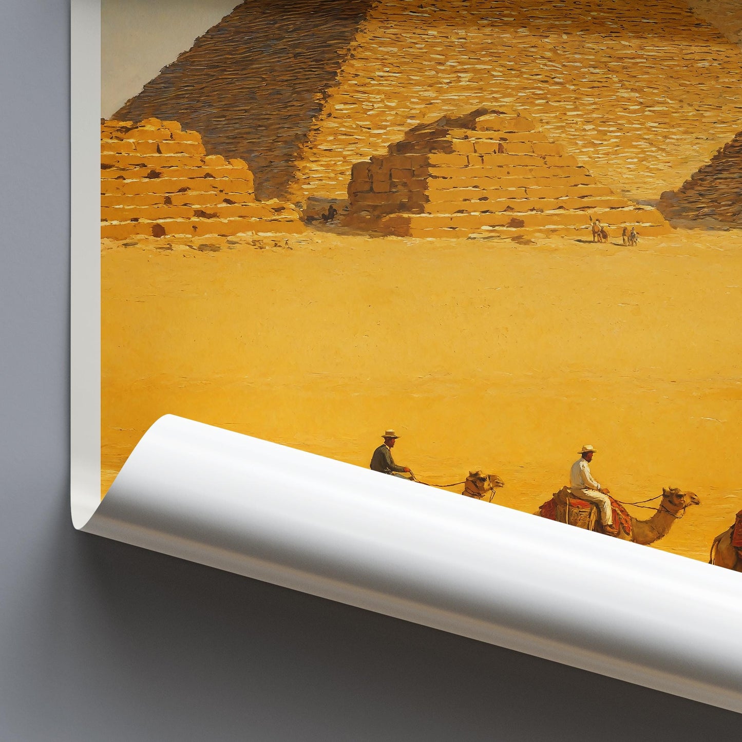 Giza Pyramids Travel Print ~ Cairo Egypt Travel Poster