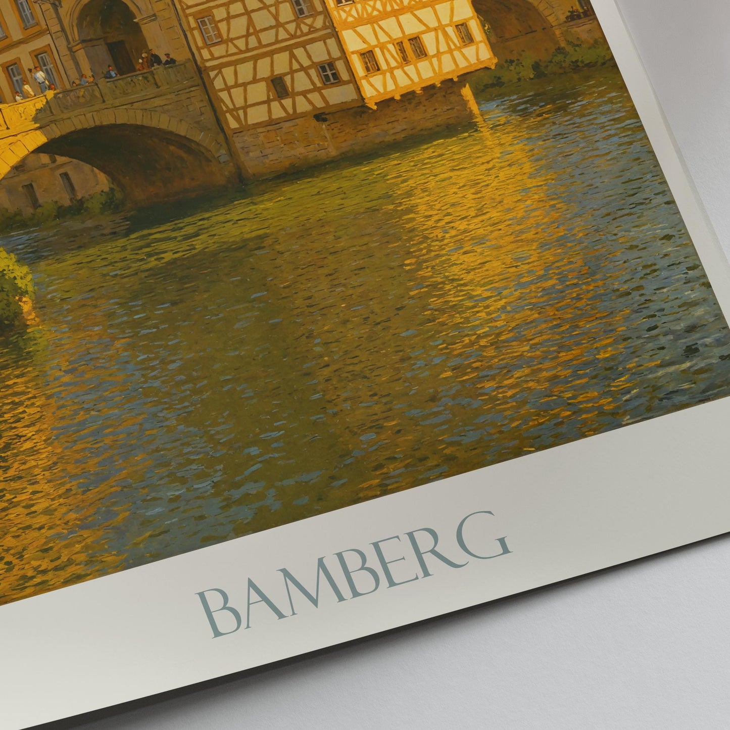 Bamberg Travel Print, Altes Rathaus ~ Germany Travel Poster | Painted Wall Art Print & Home Decor | Framed Personalized Vacation Travel Gift