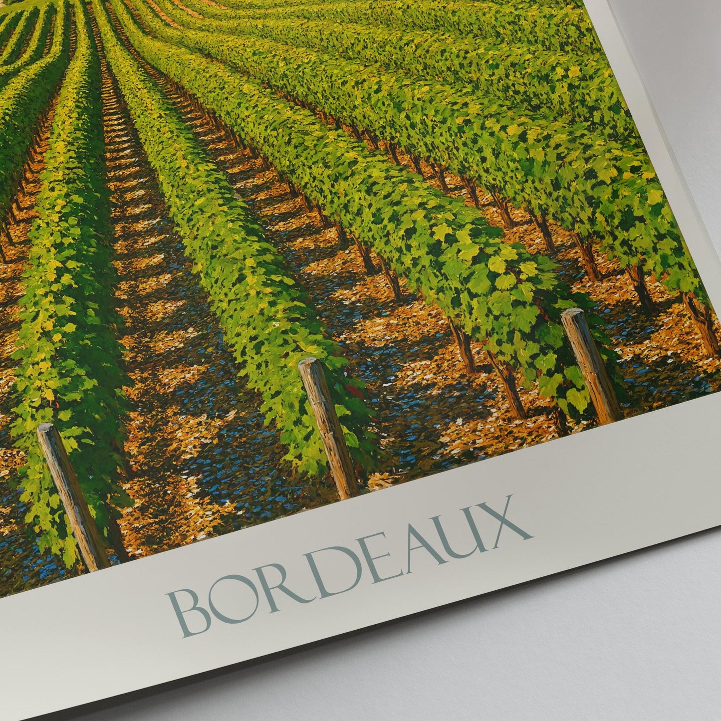 Bordeaux Travel Print, Vineyard and Château ~ France Travel Poster