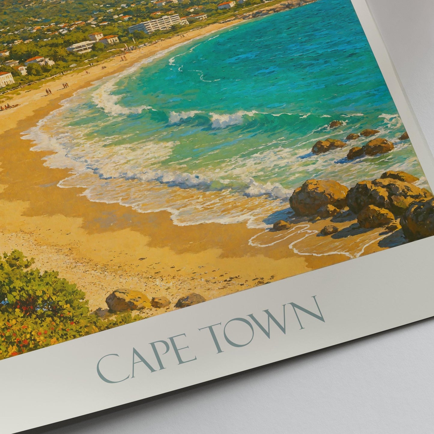 Cape Town Travel Print ~ South Africa Travel Poster | Painted Wall Art & Home Decor | Framed Personalized Print | Vacation Travel Gift