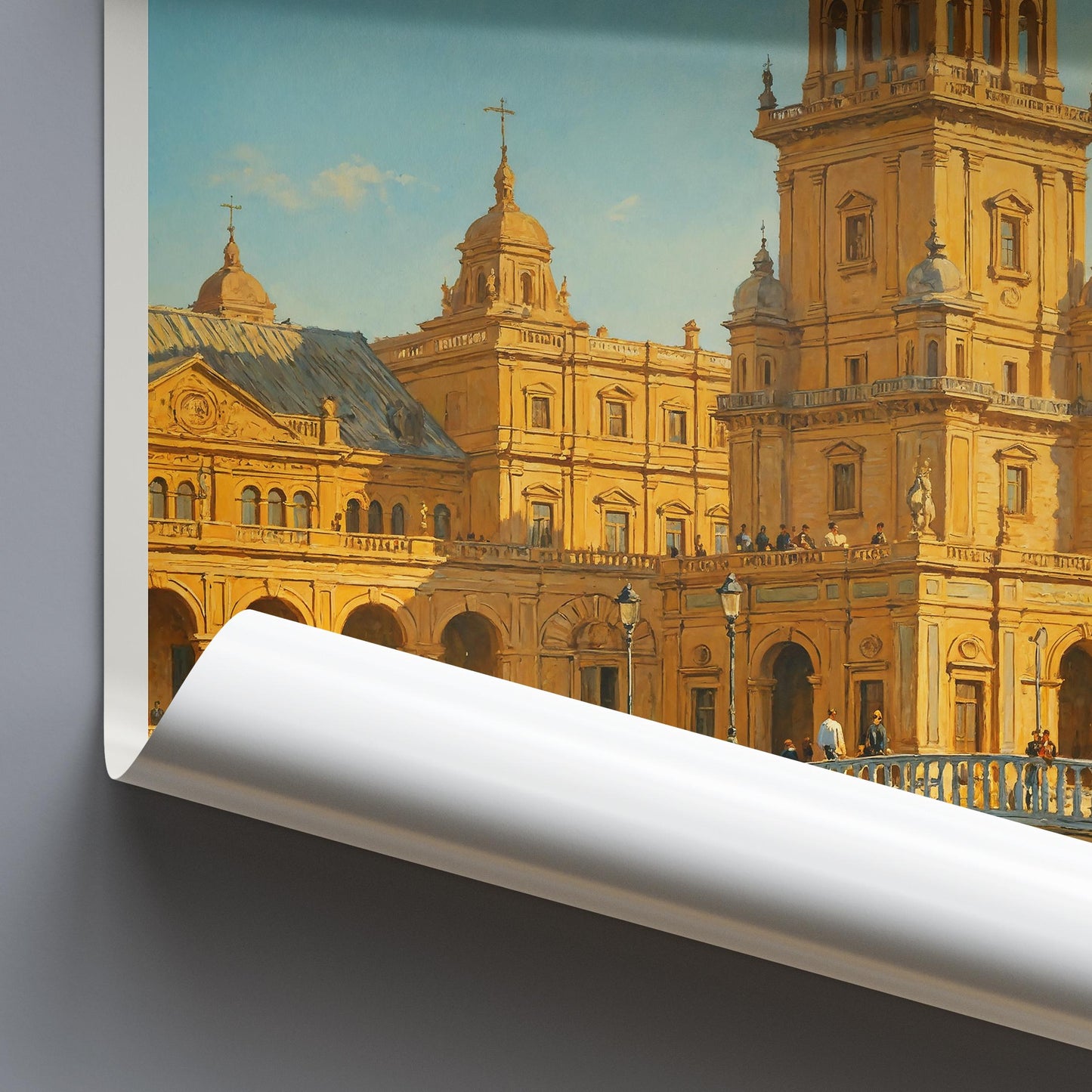 Seville Travel Print ~ Spain Travel Poster | Painted Wall Art Print & Home Decor | Framed Personalized Print | Vacation Travel Gift