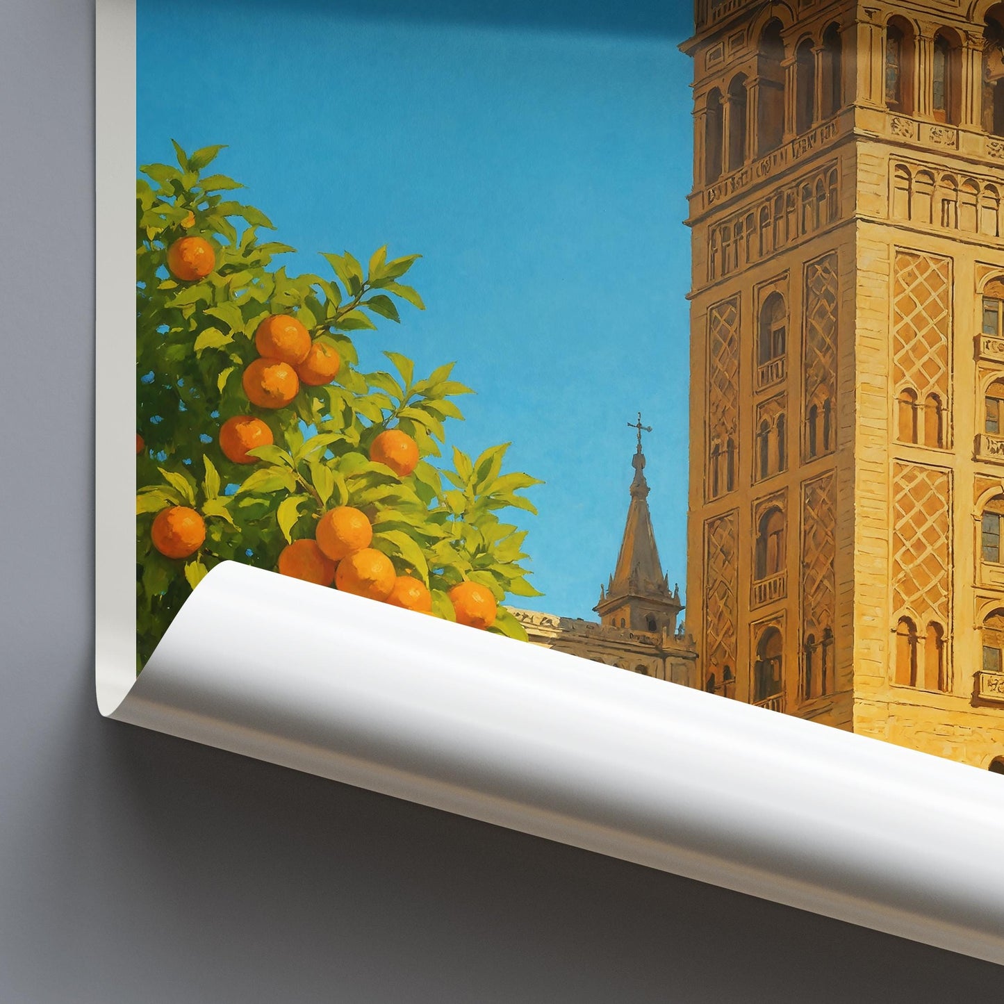 Seville Travel Print ~ Spain Travel Poster | Painted Wall Art Print & Home Decor | Framed Personalized Print | Vacation Travel Gift