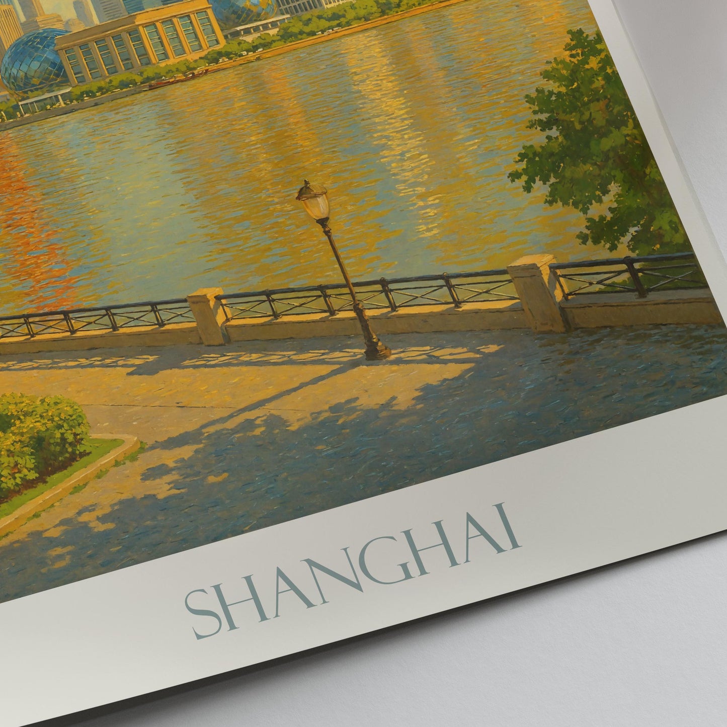 Shanghai Travel Print ~ China Travel Poster | Painted Wall Art Print & Home Decor | Framed Personalized Print | Vacation Travel Gift