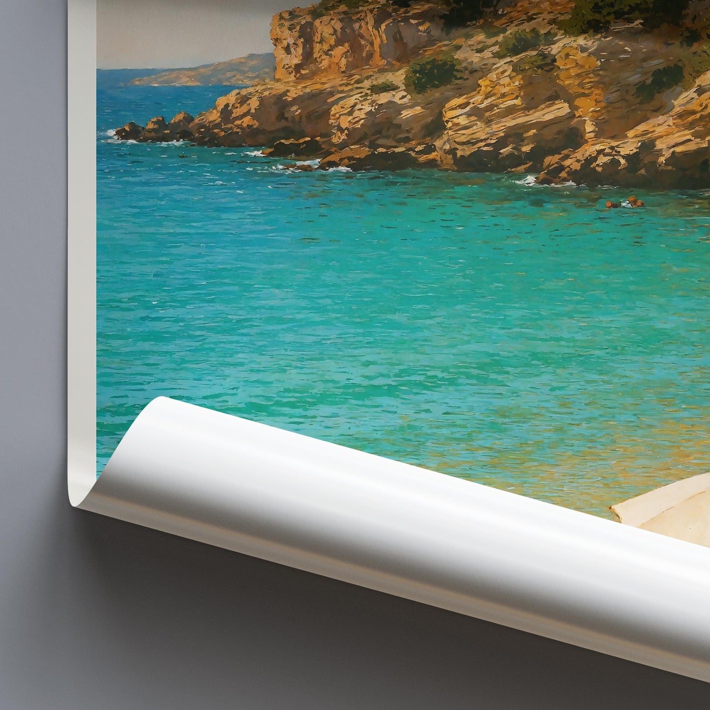 Ibiza Travel Print ~ Spain Travel Poster | Painted Wall Art Print & Home Decor | Framed Personalized Print | Vacation Travel Gift