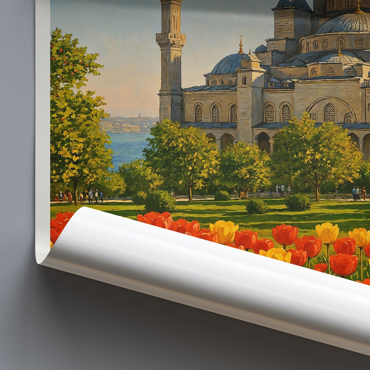 Istanbul Travel Print, Blue Mosque ~ Turkiye Turkey Travel Poster