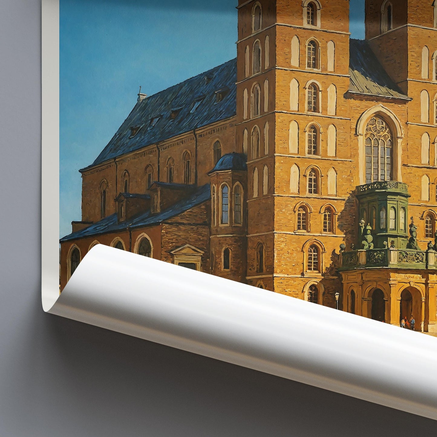 Krakow Travel Print, Poland ~ Travel Poster Wall Art Home Decor Personalized Gift Painting Framed