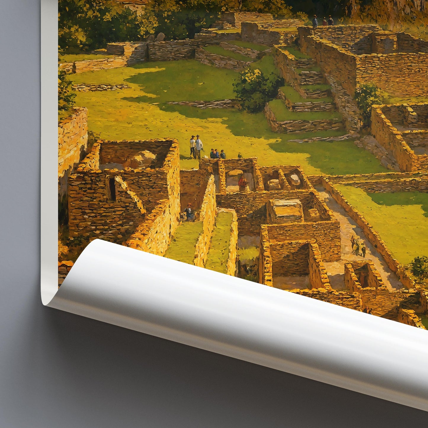 Machu Picchu Travel Print ~ Peru Travel Poster Wall Art Home Decor Personalized Gift Painting Framed